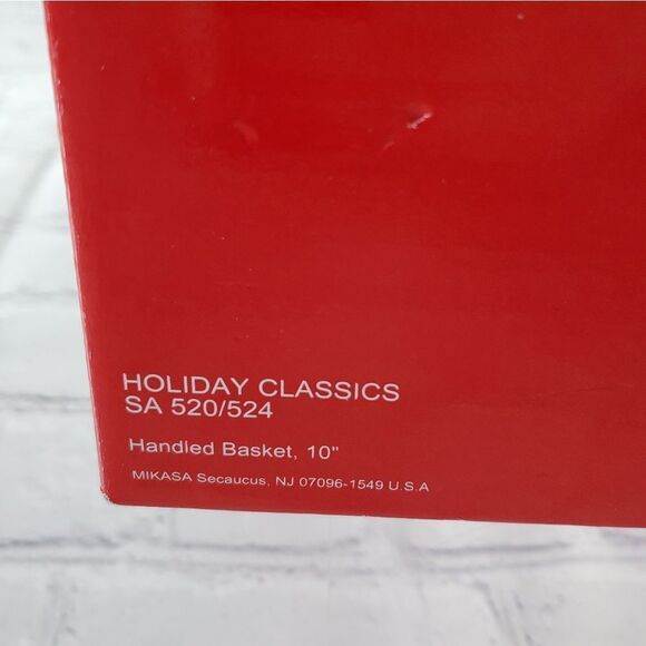 💜Mikasa Holiday Classics Handled Basket - Picture 5 of 5